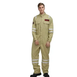 Eco-Friendly Reflective FR Coveralls Anti-Static Fireproof Work Clothing for Mining Breathable Heat Resistant Aramid