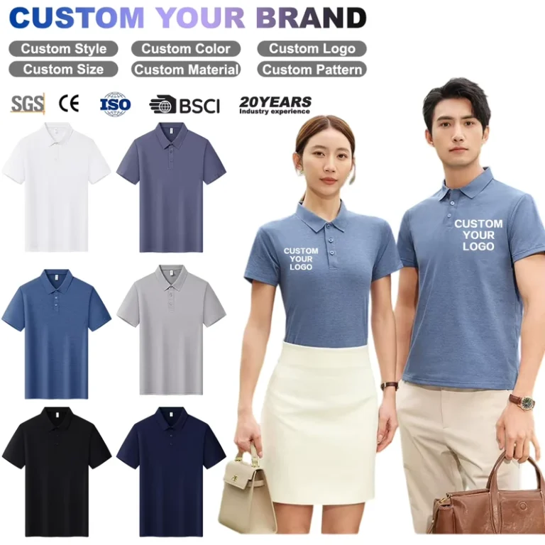 Eco-Friendly-Woven-ODM-Anti-Wrinkle-Plain-Solid-Color-Turn-Down-Collar-Polyester-Mens-Casual-Shirt