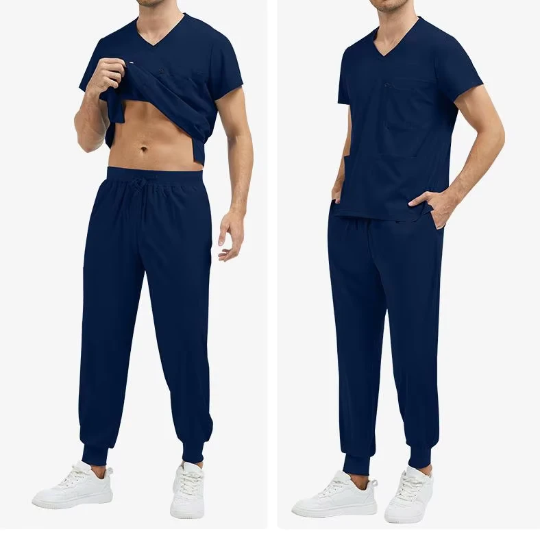 Elastic Doctor Work Uniform Short Sleeved Hospital Nurse Uniform Female Operating Room Scrub Uniform Clothes 42304