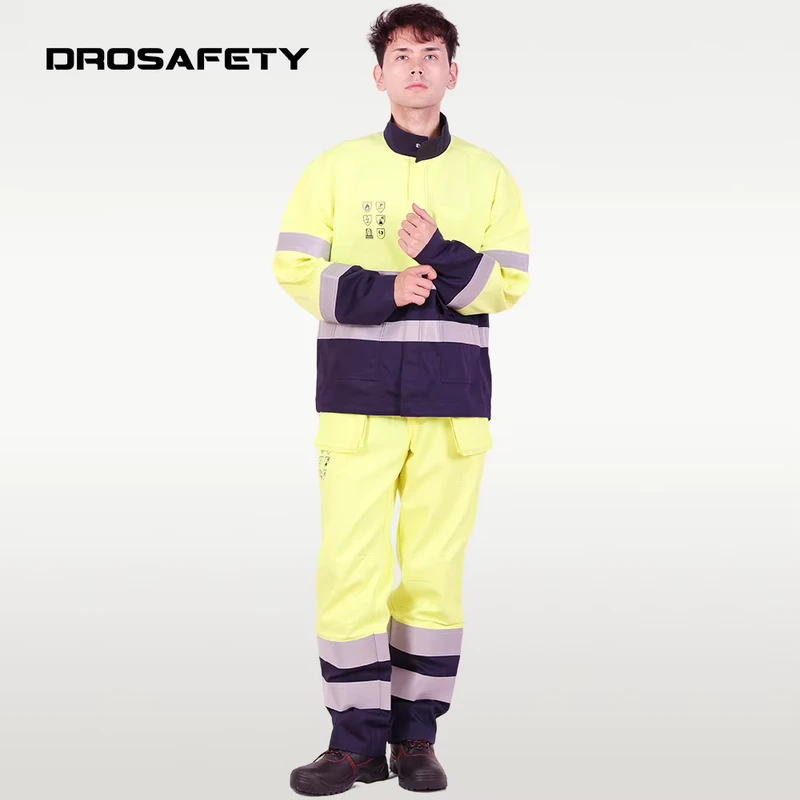 Electric Jacket Pants Two Piece Sets Flame Retardant Workwear Reflective Work Suits for Men