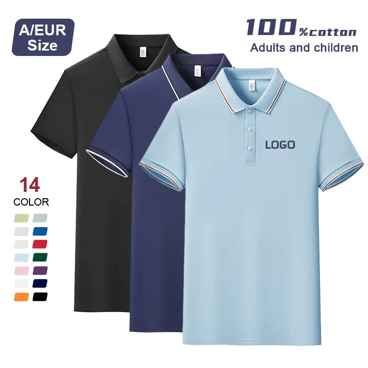 Embroidery-Customized-Design-100-Cotton-Polo-Shirt-Uniform-Adult-Kid-Golf-Polo-T-Shirt-Business-Work-Men-Polo-Shirts
