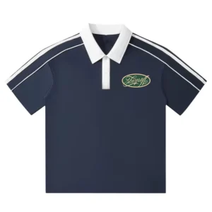 Embroidery Logo Street Style Designer Color Contrasting Cotton Polo Shirt Jersey for Men