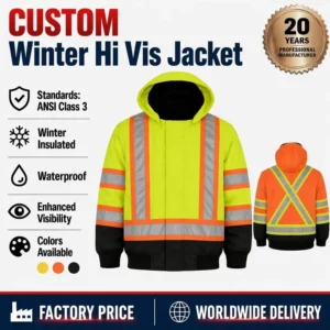 Enchanced Jacket Waterproof Safety Custom Winter Construction Work Clothes for Men