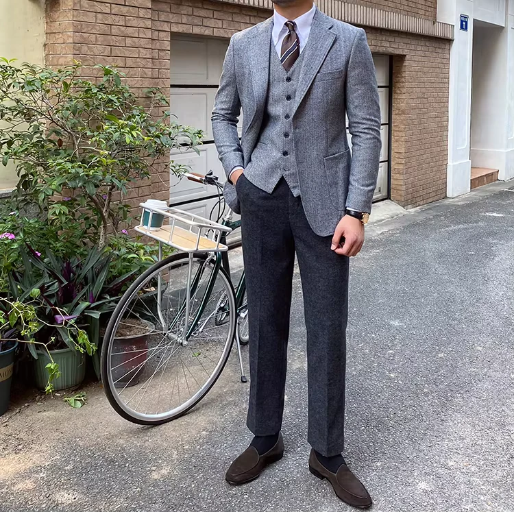 England-Wedding-Groom-Mens-Formal-Wear-Jacket-Retro-Herringbone-Winter-Single-Breasted-Business-Suit-for-Men