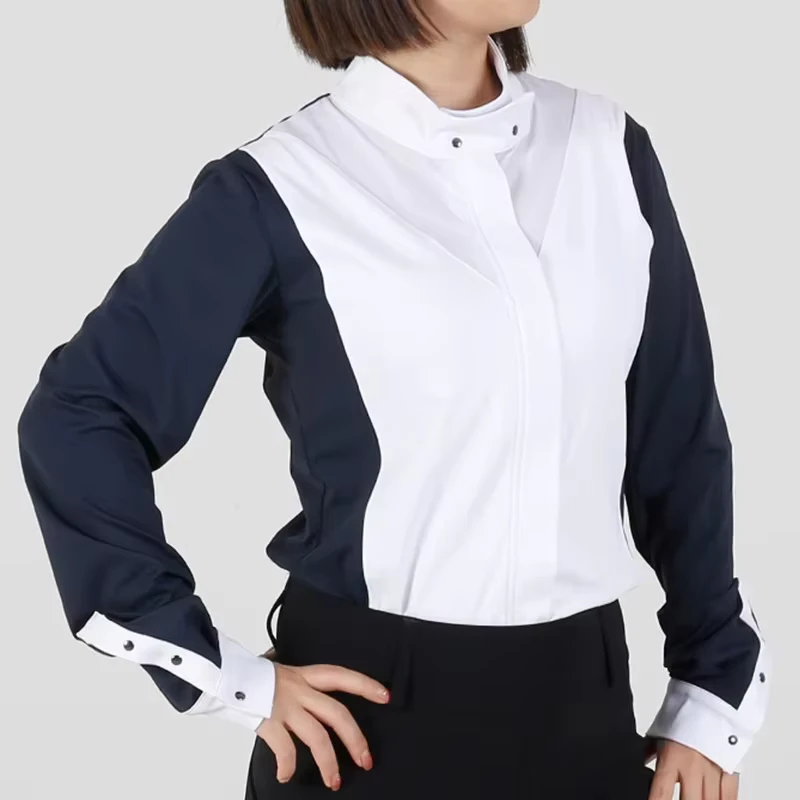 Equestrian Manufacturer Horse Riding Clothing Breathable Quick Dry Base Layer Professional Formal Show Shirts