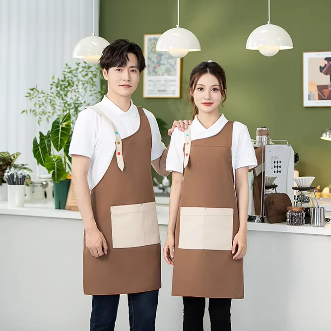 Ergonomic-Cross-Back-Sleeveless-Apron-Durable-Reusable-Kitchen-Fashionable-Design-With-Vibrant-Detachable-Buckles-Made-Polyester