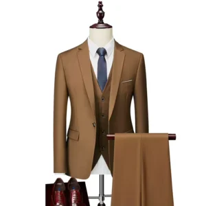 Eur Us Size Xs-4xl ( Men’s High Quality Business Blazers Wedding Groom’s Three-piece Suit Tuxedo