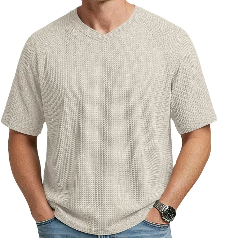 European-American-Spring-Summer-Independent-Station-Mens-Vintage-Plaid-Loose-fitting-Fashion-Texture-T-shirt