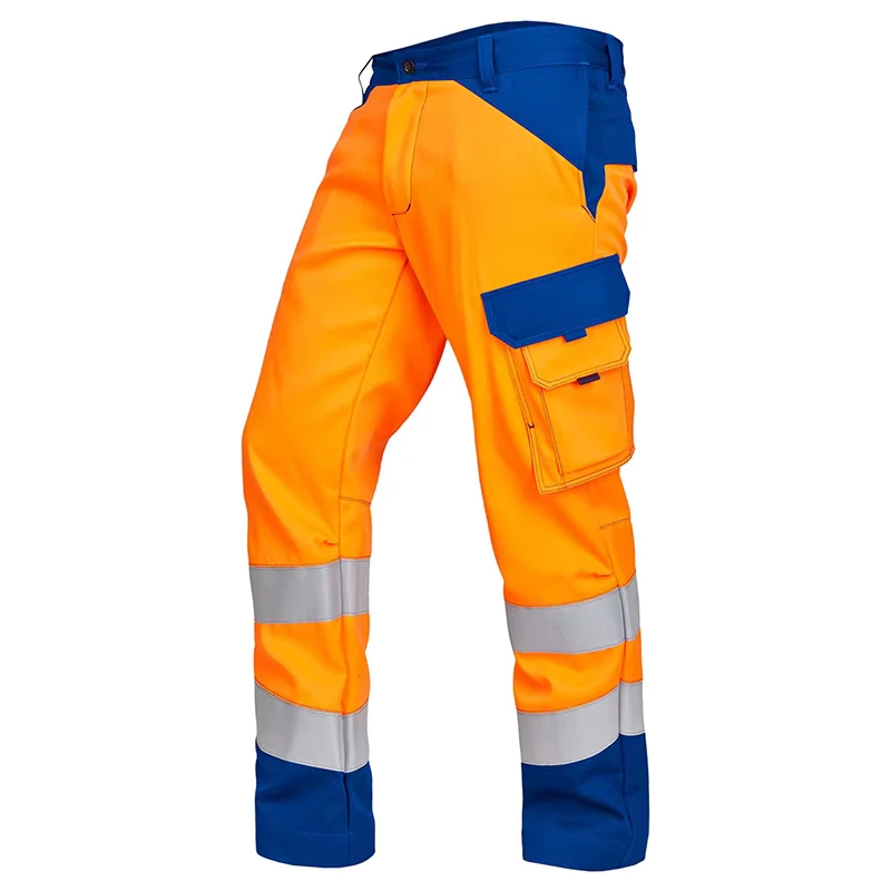 European Modacrylic High Vis Welding Orange Construction Reflective FR Safety Mechanic Work Flame Resistant Pants