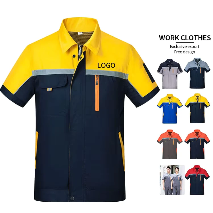 FACTORY-DIRECT-Working-Clothes-Durable-Uniform-Set-Workwear-Custom-Design-Oil-Field-car-Wash-driver-Short-long-Sleeves-LOW-MOQ-1