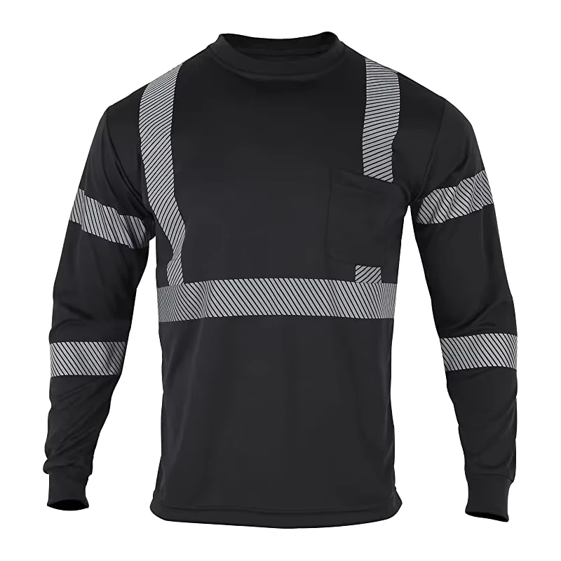 FR 100% Cotton Reflective Safety Flame Retardant Shirt Long Sleeve Sweatshirt Hi Vis FR Polo Shirt