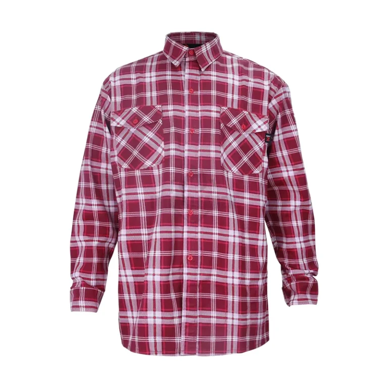 FR-100-Cotton-Work-Plaid-Shirt-NFPA-2112-CAT2-Fire-Retardant-Welding-Workwear-Plaid-Shirt