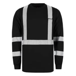 FR 2 inch Flame Resistant Silver with Reflective Stripe High Visibility Fire Resistant Hi Vis T shirts