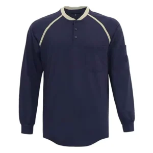 FR 5.5OZ Arc Rated for 2 Flame Resistant Protective Waterproof Breathable Pullover T shirts Fire Retardant Knit Work Shirt