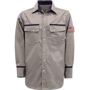 FR Apparel Men EN11612 NFPA2112 NFPA70E FRC Fire Retardant Arc Flash Protective Cotton Woven Waterproof Flame Resistant Light