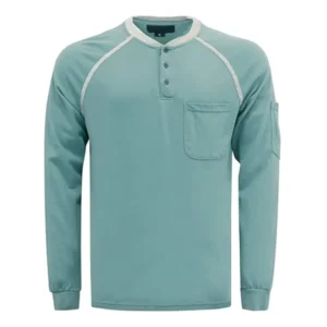 FR Arc Flame Shirt Fire Hazard Safety Pullover T shirts 5.5OZ Fire Retardant Knit Work Shirt