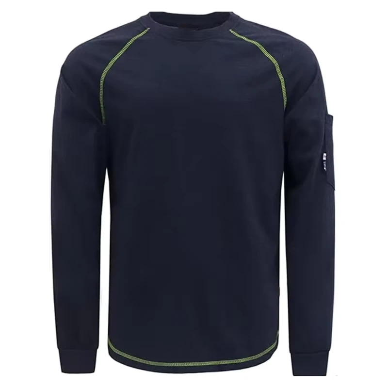 FR CAT2 6OZ Heather Color Series Flame Retardant NFPA 2112 70E Compliant ATPV 8.5cal cm2 Pullover Shirts