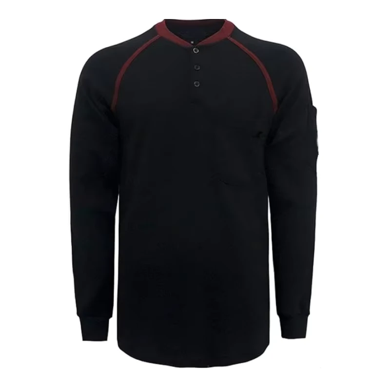 FR Clothes CAT 2 Flame Hazard Safety Comfortable Pullover T shirts 5.5OZ Fire Retardant Shirt