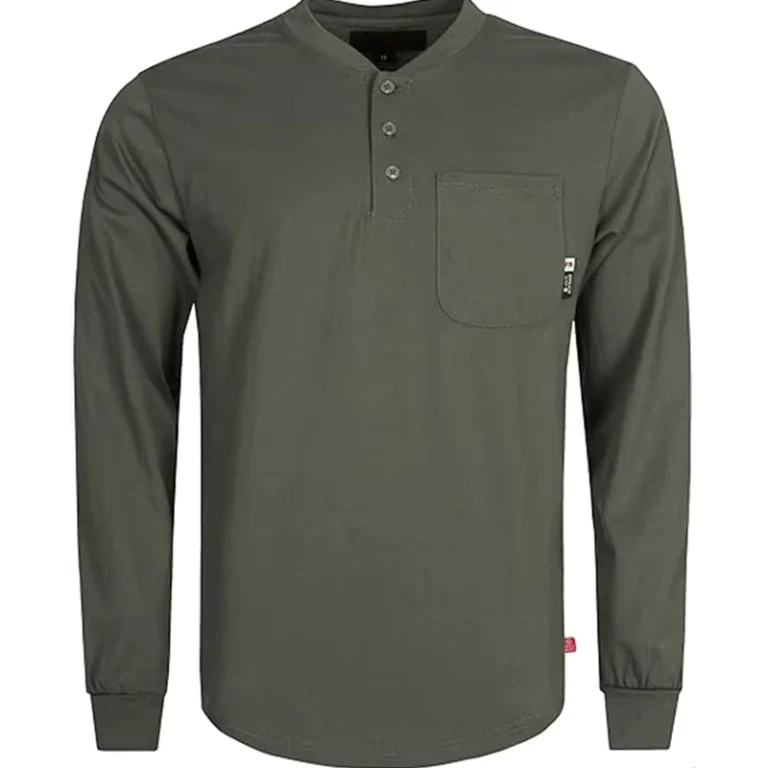 FR-Clothing-6OZ-FRC-Cotton-FR-Henley-Knit-CAT2-Flame-Resistant-Pullover-Shirt-NFPA-2112-and-EN-11612-Compliant-ATPV-6-Cal-cm2
