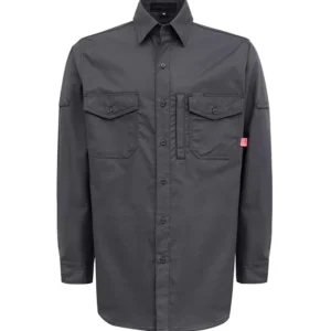 FR Clothing 6oz Cotton Ripstop Woven Shirts Water Oil Repellent CAT2 Arc Safety Fire Retardant Adjustable Cuffs S 5XL