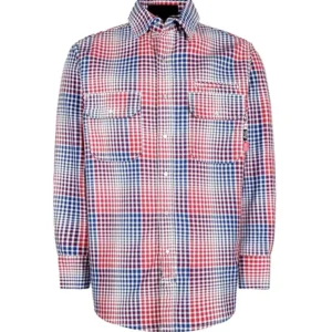 FR Clothing CAT2 Arc Safety Apparel 7.5OZ Cotton FR Yarn Dyed Plaid Shirt Snap Buttons FRC Work Wear