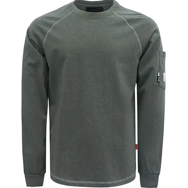 FR-Clothing-CAT2-Flame-Retardant-Knit-Pullover-T-Shirt-6OZ-Workwear