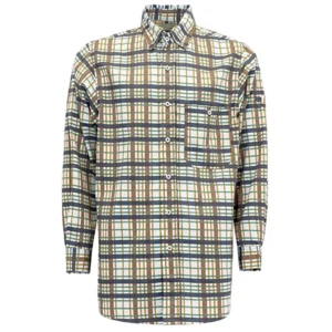 FR Clothing NFPA2112 EN ISO 11612 Flame Retardant CAT2 Cotton Plaid Shirt 6.5oz Workwear for Men