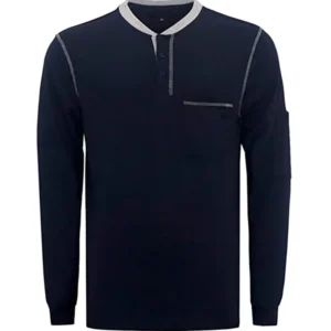 FR Cotton Henley Shirt 5.5OZ FRC Welding CAT2 Flame Retardant Workwear Summer Cool Breathable NFPA 2112 EN ASTM Certified