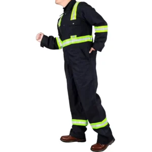 FR Coverall High Visibility 6oz Lightweight Rip Stop Flame Resistant Waterproof for 2 ANSI 107 Loose Fit Coveralls