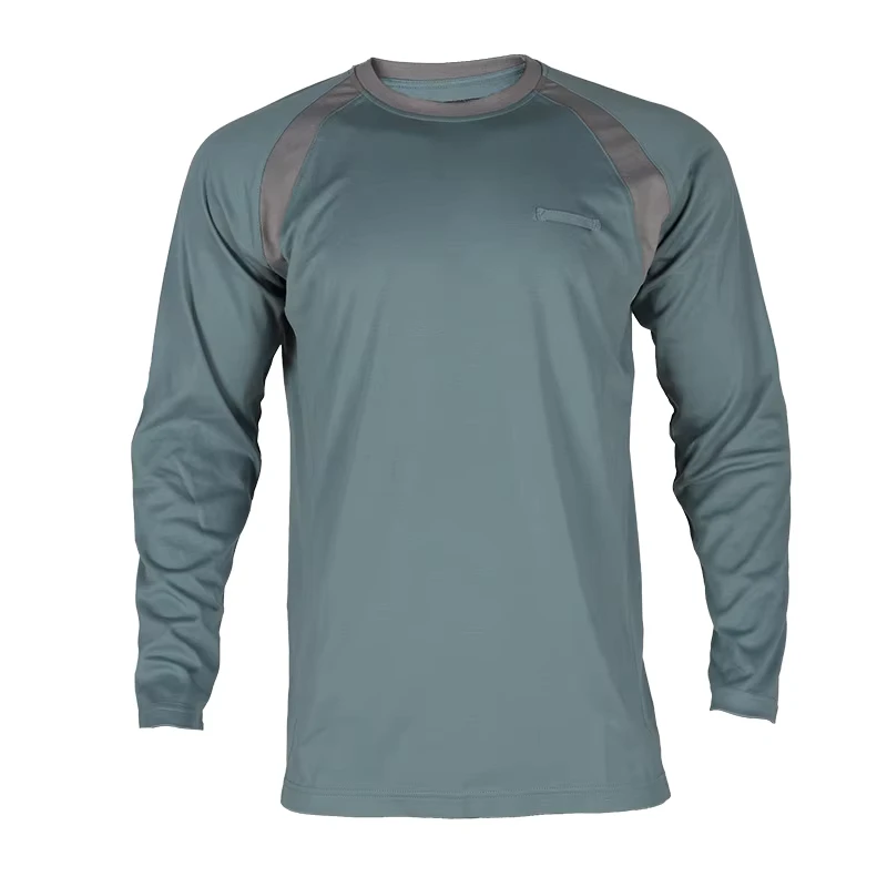 FR Customized Safety Fireproof Protective Work Flame Resistant Clothing PPE Fire Retardant FR Knit T Shirt For Men