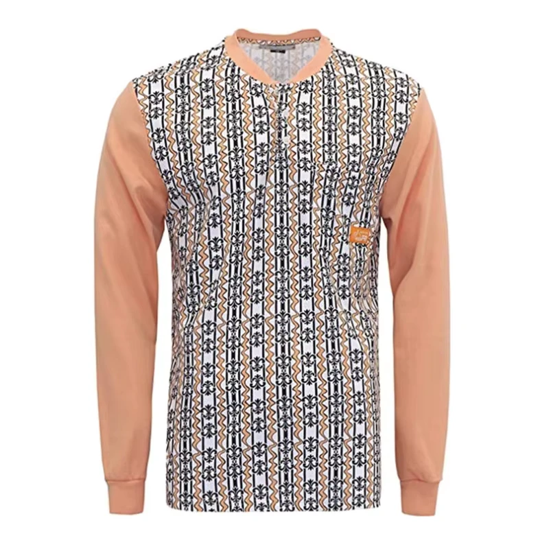 FR Fire Proof Cotton Knit Printed Henley Shirt 7OZ Fashion Flame Resistant CAT2 FR Shirts