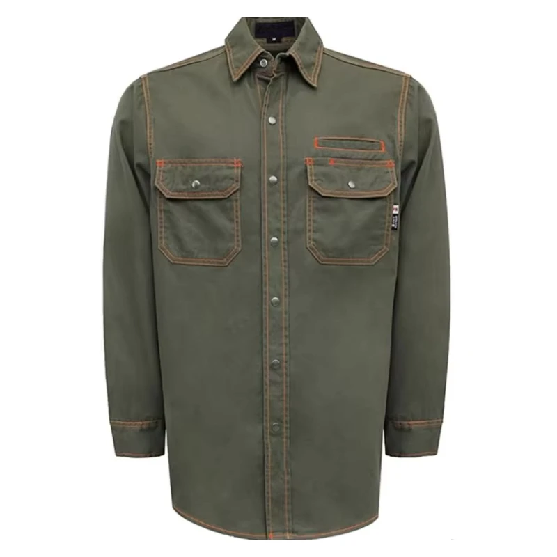 FR Fire Proof Garments Solid Color 7.5OZ Flame Resistant NFPA2112 Shirts