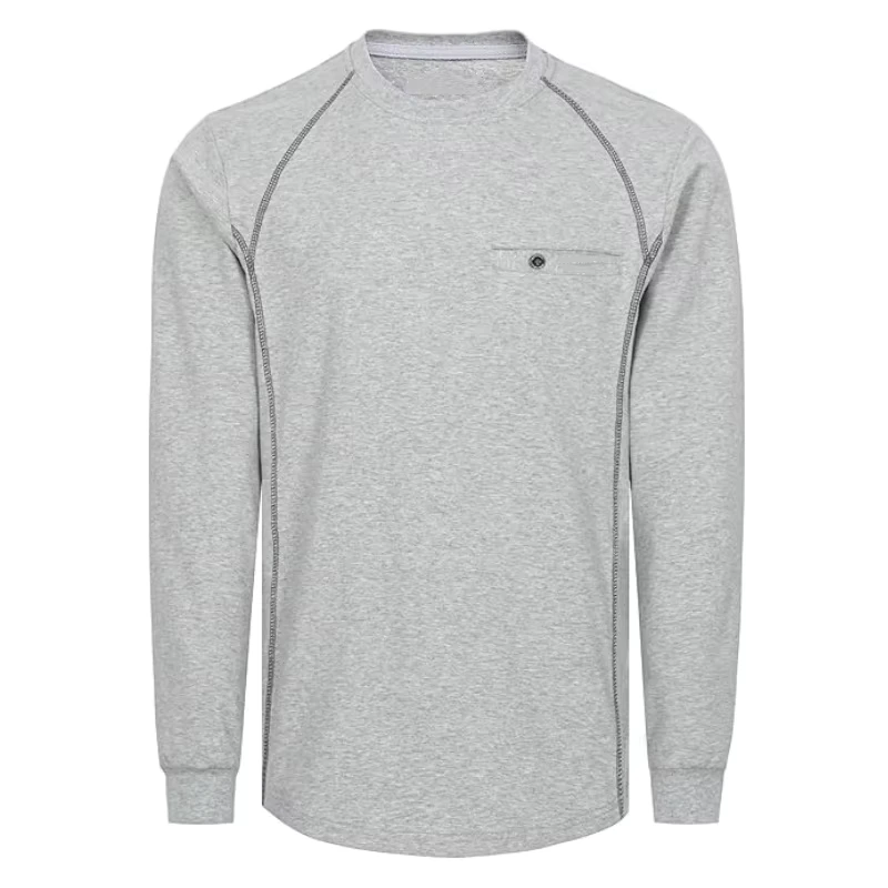 FR Fire Resistant Hidden Pocket 6OZ Cotton FR Pullover Arc Flash Safety Flame Retardant Shirts