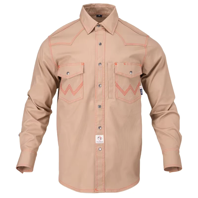 FR Fire Retardant 8.5OZ Heavyweight Snap Closure CAT2 Flame Resistant Shirts