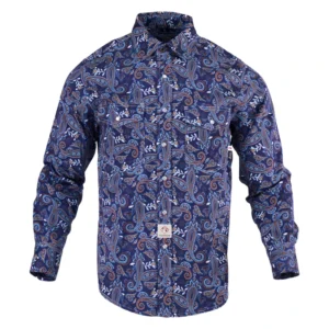 FR Fire Retardant FRC0817 Paisley Printed Cotton 6.5OZ Loose Fit FR Knit Shirts Made in Henan China