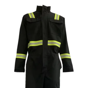 FR Fire Retardant Work Coveralls Breathable Cotton Workwear With Fluorescent Safety Features Antistatic