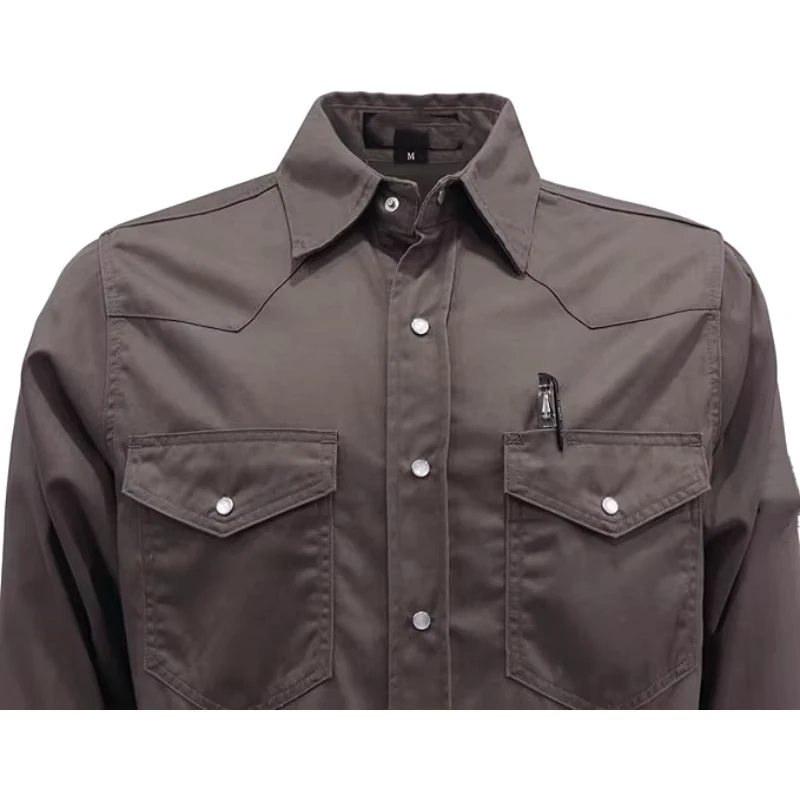 FR Fireproof Clothing CAT2 NFPA 2112 Cotton 6.5OZ Twill Flame Retardant Arc Flash Safety Shirts Sewing Model FRC0907 Made Henan