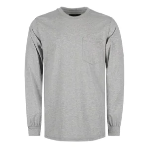 FR Flame Proof Light Gray Cotton Men’s Pullover NFPA 2112 Arc Safety T Shirt 5.5OZ Fire Resistant Workwear