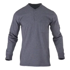 FR Flame Resistant Arc Rating CAT2 Fire Workwear 7oz Compliant Fire Proof Henley Shirts