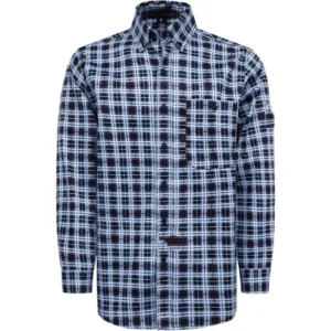 FR Flame Resistant Cotton 6.5OZ Pearl Snaps Plaid Welding Smelting NFPA2112 Fire Retardant Arc Flash Safety Fireproof Clothing