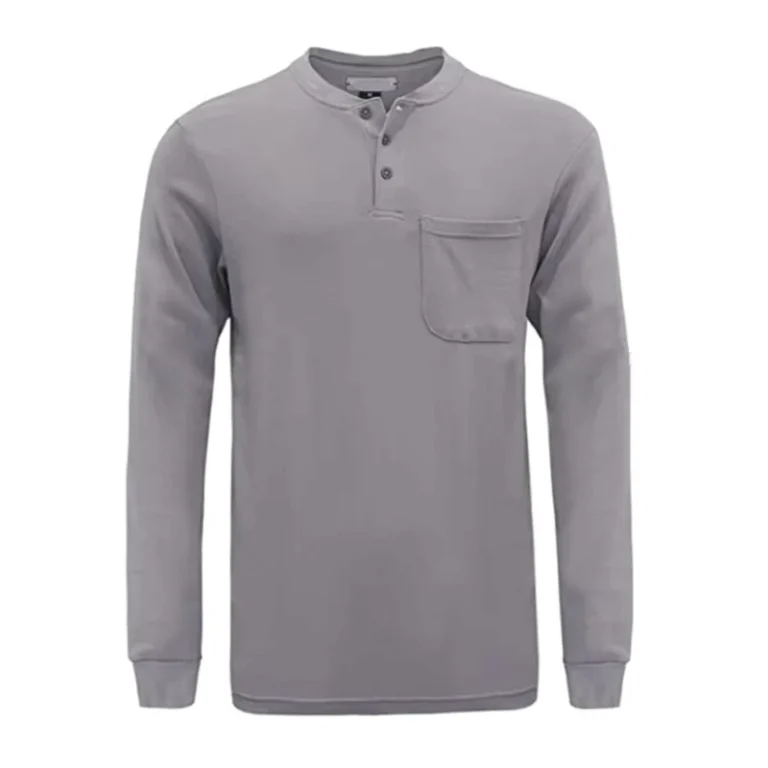 FR-Flame-Resistant-Cotton-Henley-Arc-Protective-Unisex-Workwear-CAT2-ATPV-9