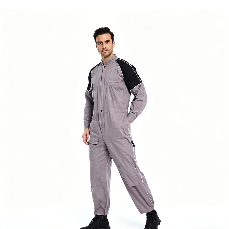 FR Flame Resistant Work Coveralls One Piece Mechanic Jumpsuit for Men Industrial Workwear for Auto Repair Oil Gas Construction