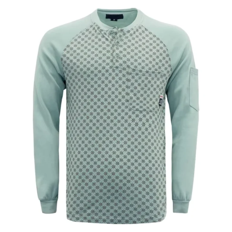 FR-Flame-Retardant-Apparel-Printing-Cotton-Knit-7OZ-Fire-Resistant-CAT2-FR-Work-Henley-Shirts