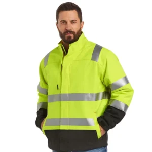 FR Flame Retardant Hi-Vis Waterproof Insulated Jacket Safety Industrial Work Fireproof Clothes Orange FR Clothing