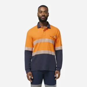 FR Hi Vis Spliced Polo with FR Tape