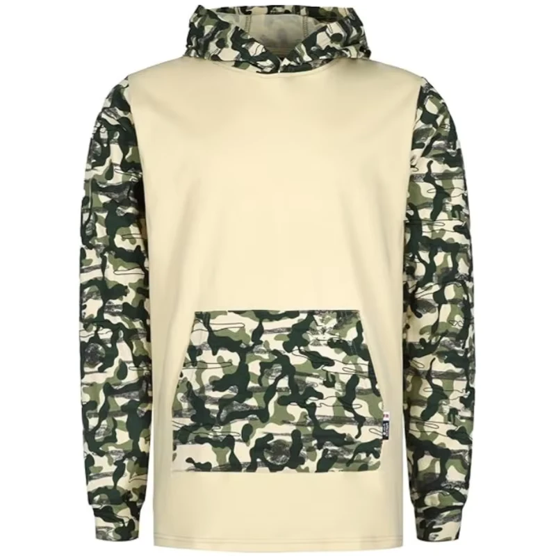 FR Hooded Knit T Shirt Fire Retardant 6OZ 100% Cotton Loose Fit NFPA2112 CAT2 Arc Flash Protective Welding Workwear