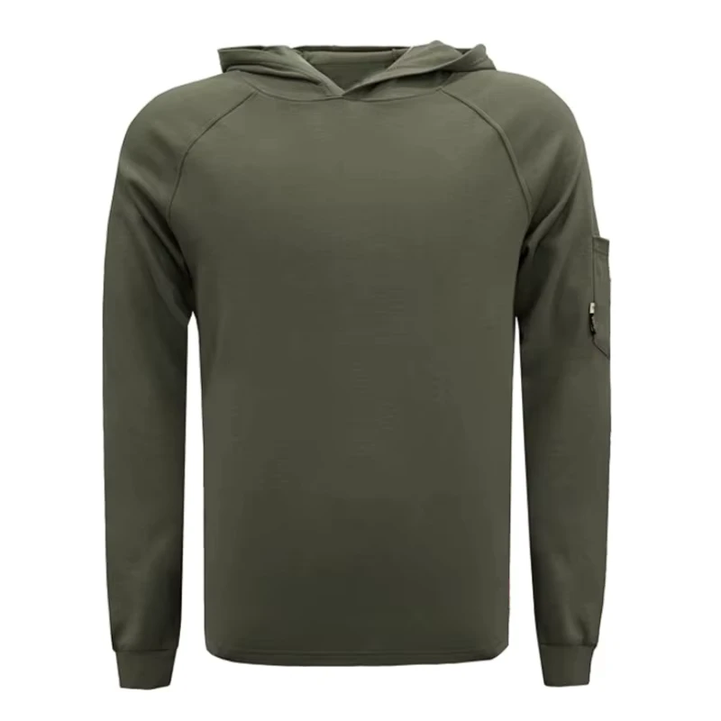 FR Hooded T Shirts 7oz Cotton Flame Resistant Arc Flash Protective NFPA2112 CAT2 EN11612 Fire Retardant Work
