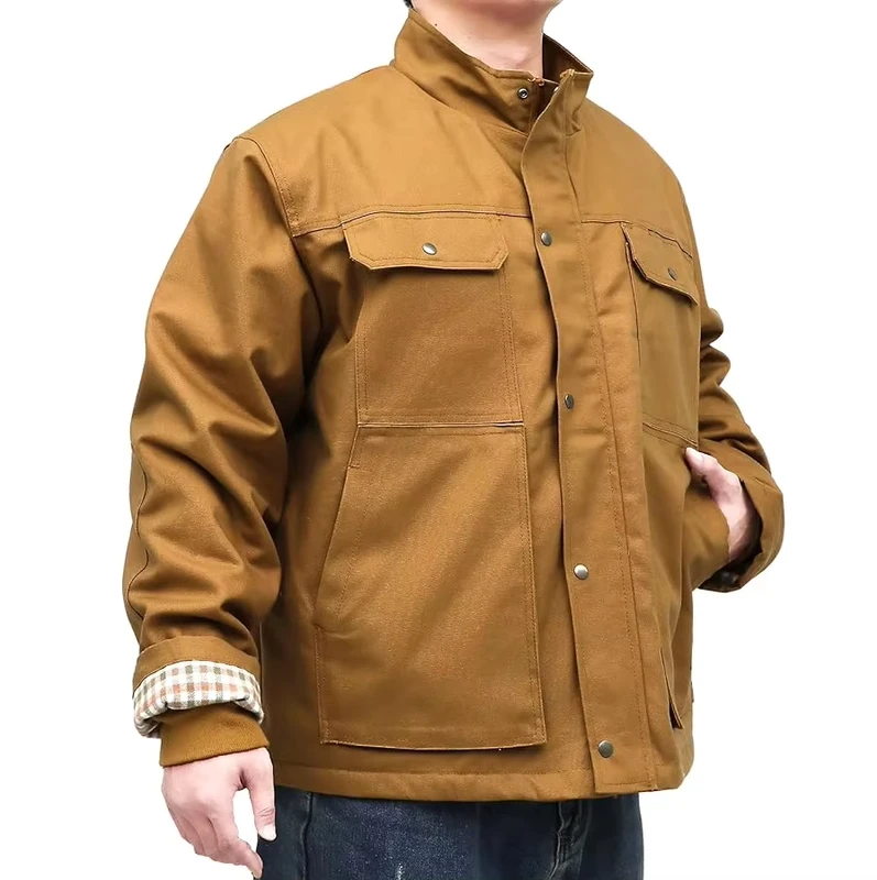 FR Jacket Men's Flame Resistant Loose Fit Firm Duck Insulated Active Jacket