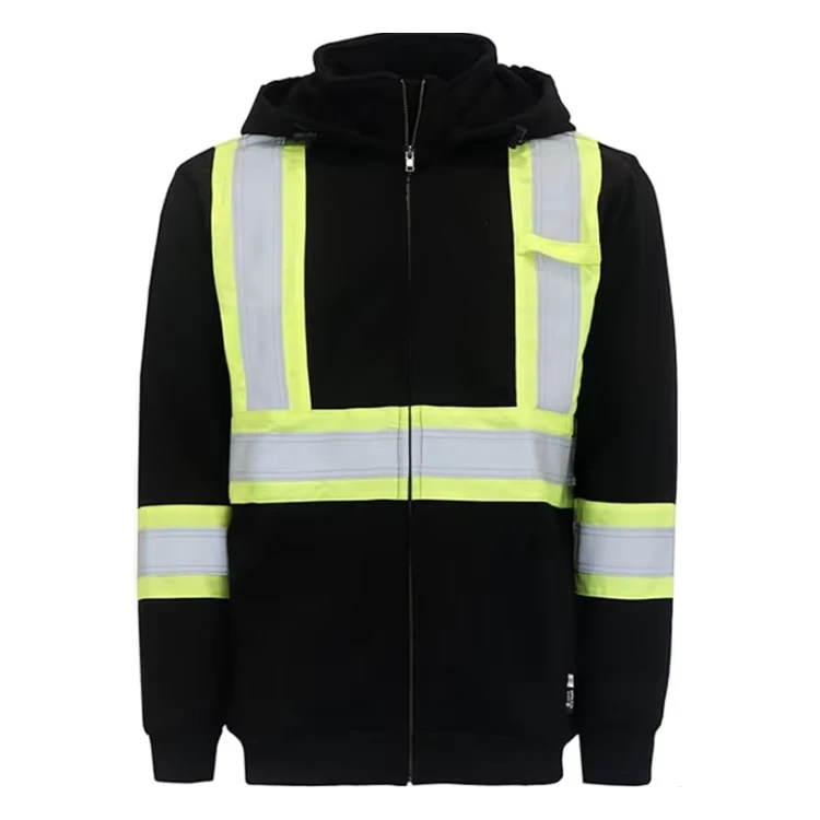 FR-Jackets-Zipper-CAT2-14OZ-Cotton-Heavyweight-Safety-Winter-Hi-Vis-Water-Oil-Resistant-Fire-Resistant-Hoodies-NFPA-2112