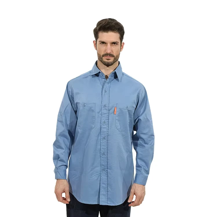 FR-KNIT-Fr-100-Safety-Cotton-Clothing-Flame-Retardant-Shirt